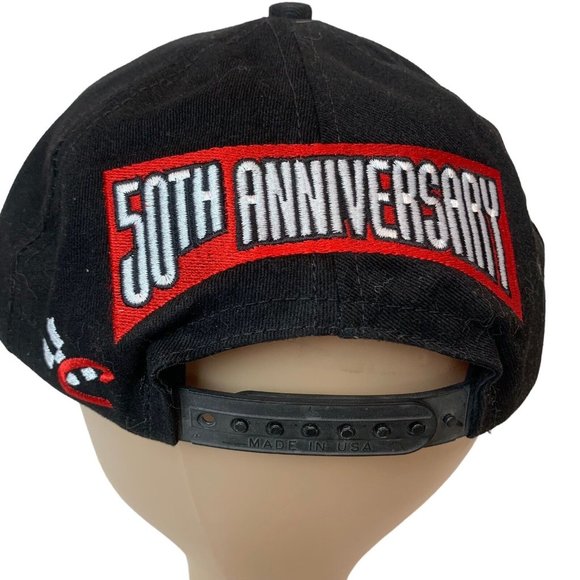 Nascar 50th Anniversary Hat Cap 1948-1998 Black Red Snapback Chase Made in USA - Picture 2 of 8